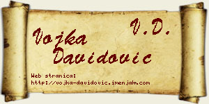 Vojka Davidović vizit kartica